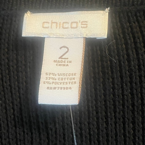 NWT  CHICO'S Moto Cardigan Knit Asymmetrical Zipper Sweater - Picture 3 of 14